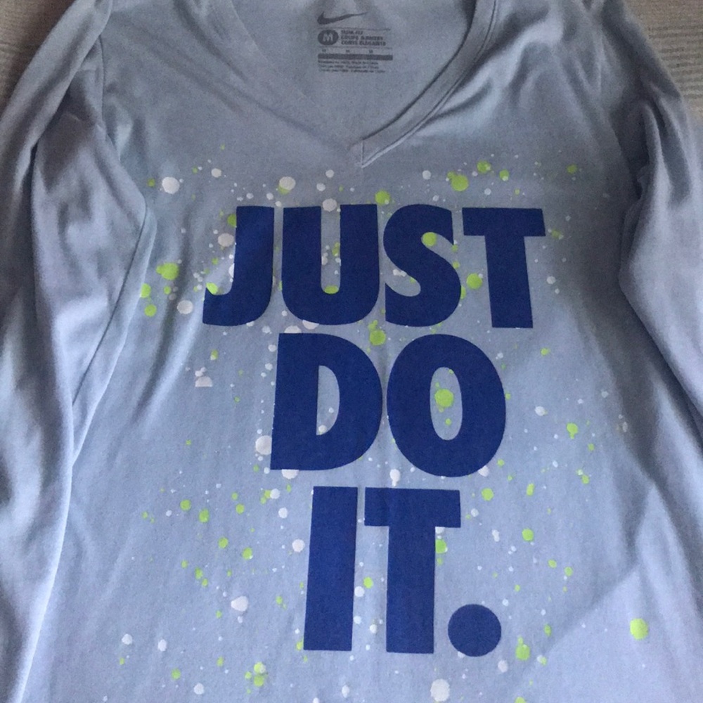 Nike baby blue long sleeve shirt